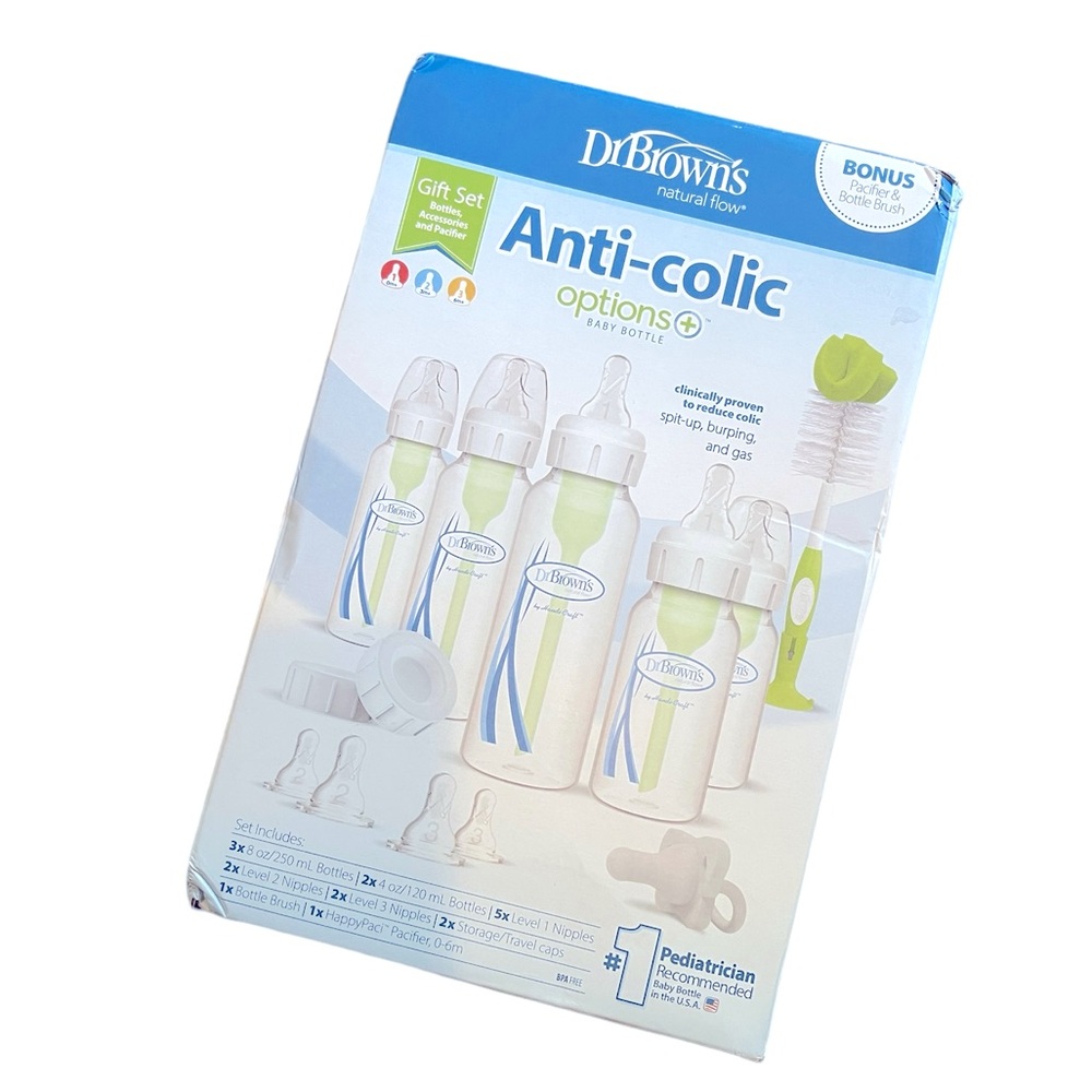New in box Dr.Brown’s Anti-Colic Narrow Baby Bottle Gift Set